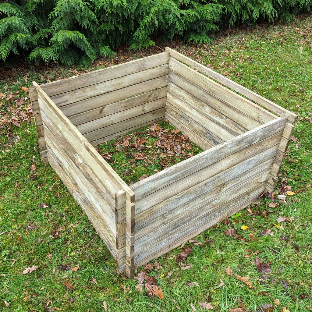 893 Litre Large Wooden Compost Bin – Slatted Airflow Composter