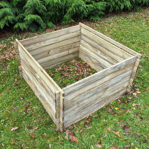 893 Litre Large Wooden Compost Bin – Slatted Airflow Composter
