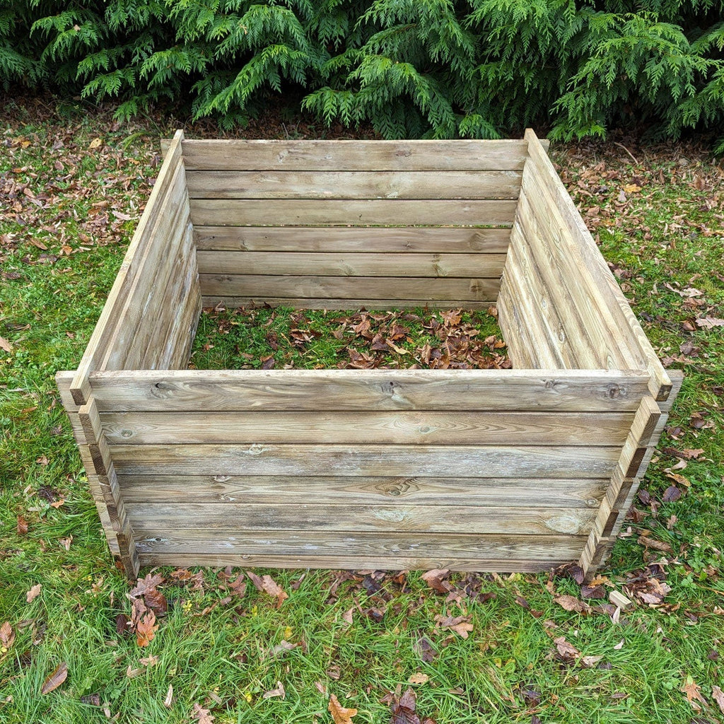 893 Litre Large Wooden Compost Bin – Slatted Airflow Composter