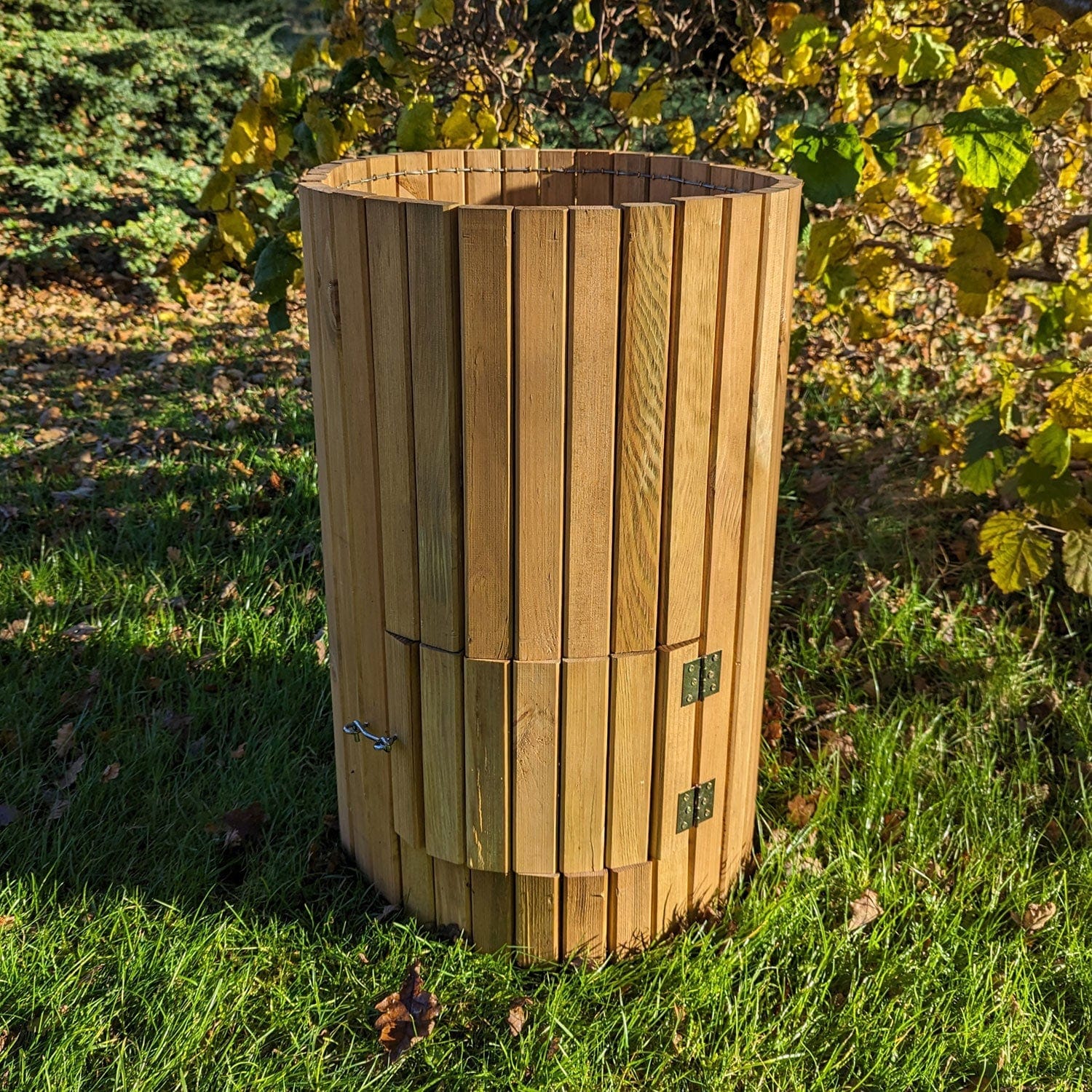 66 Litre Wooden Potato Planter Barrel – Swing Door Harvest Access