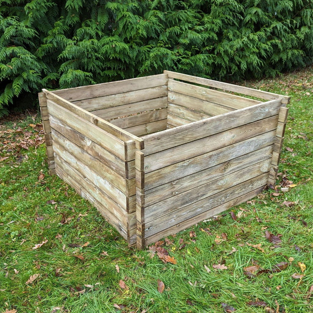 893 Litre Large Wooden Compost Bin – Slatted Airflow Composter