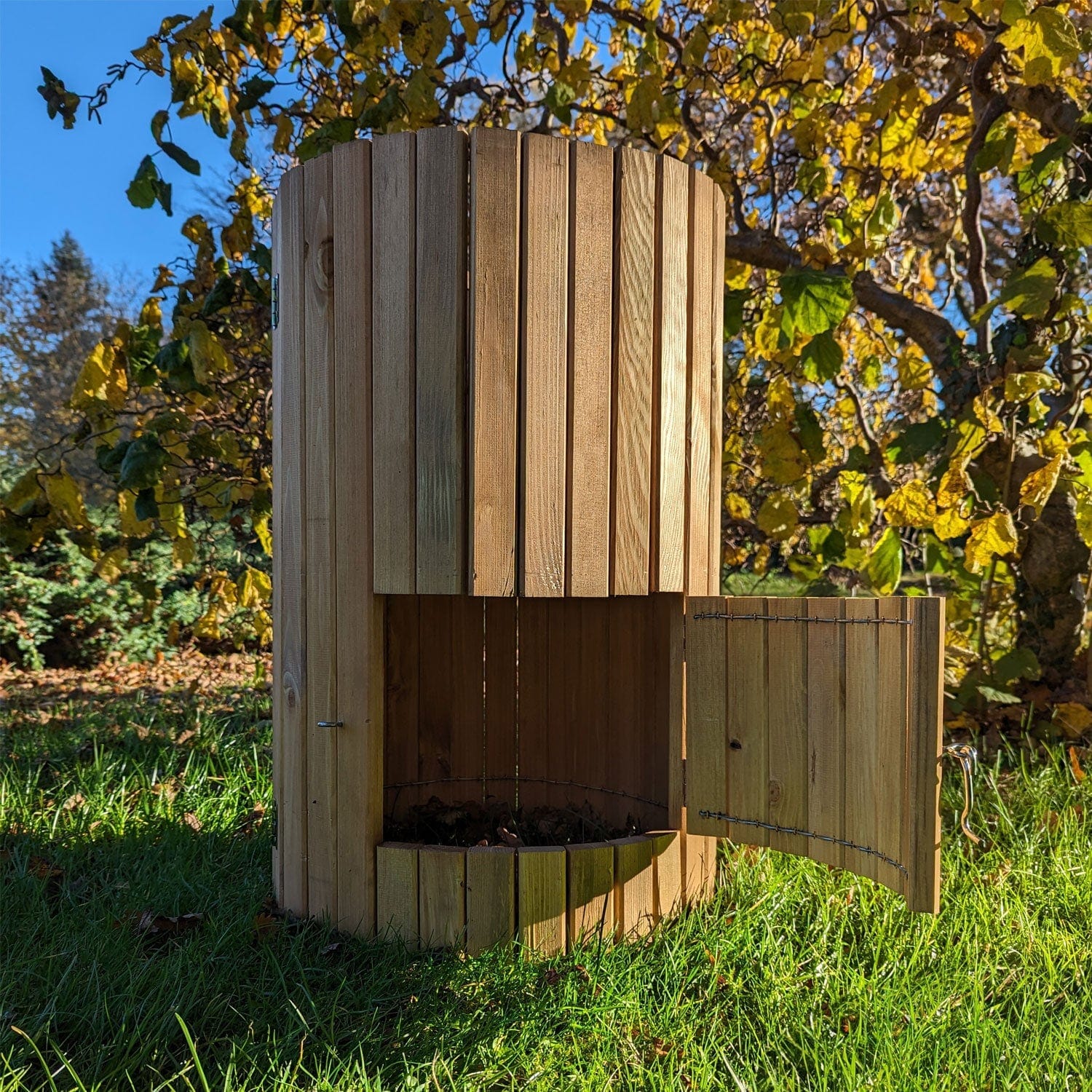 66 Litre Wooden Potato Planter Barrel – Swing Door Harvest Access